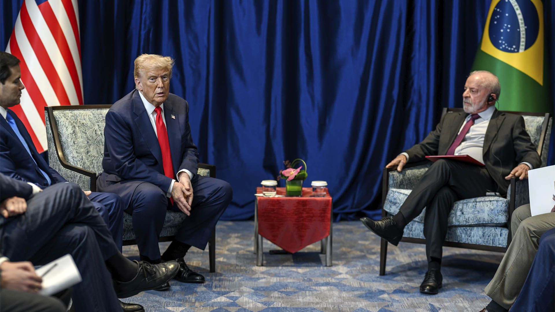 Presidente Donald Trump em reunião com Presidente do Brasil Luiz Inacio da Silva