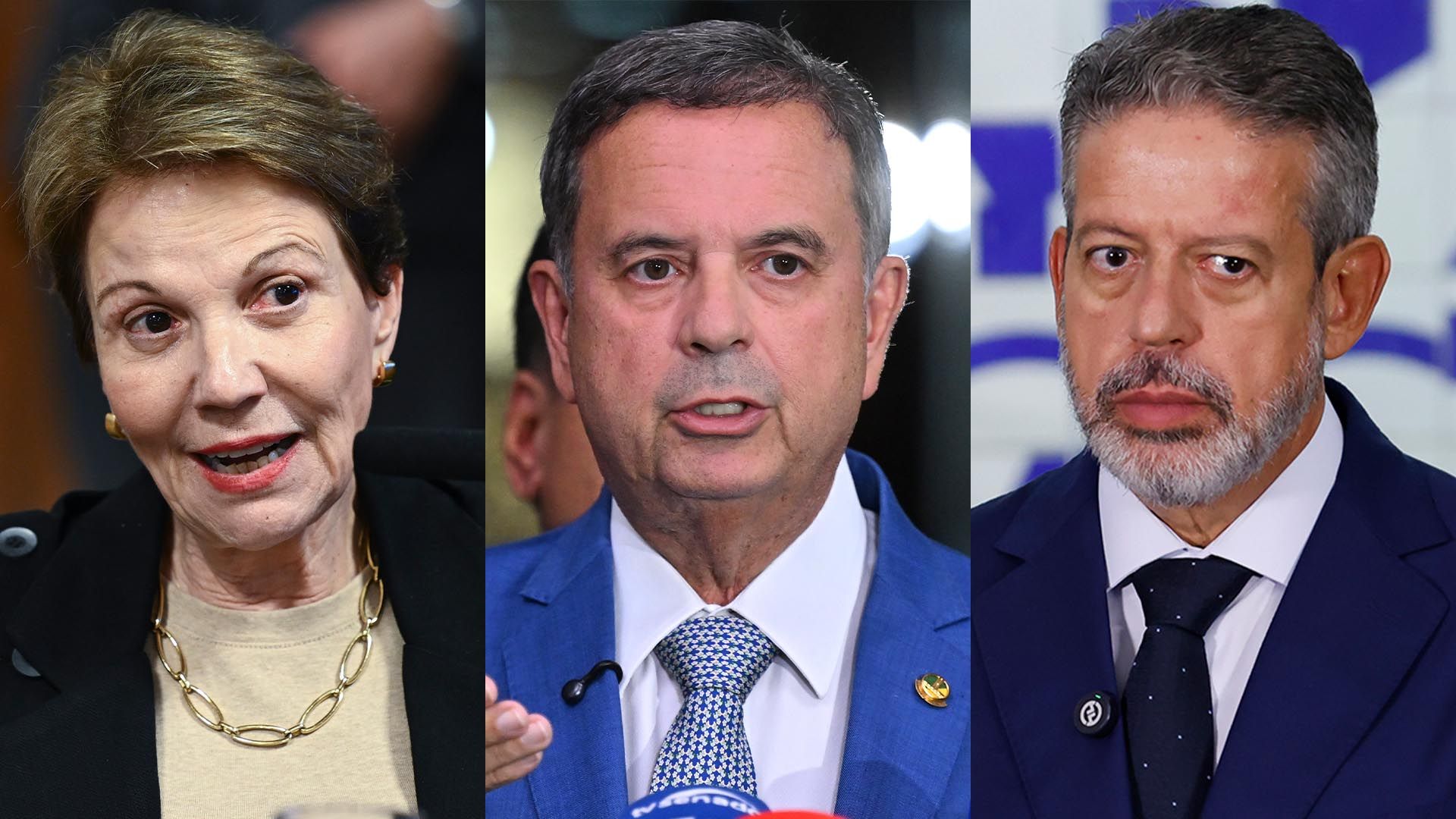 A senadora Tereza Cristina, senador Rogério Marinho, Dep. Arthur Lira