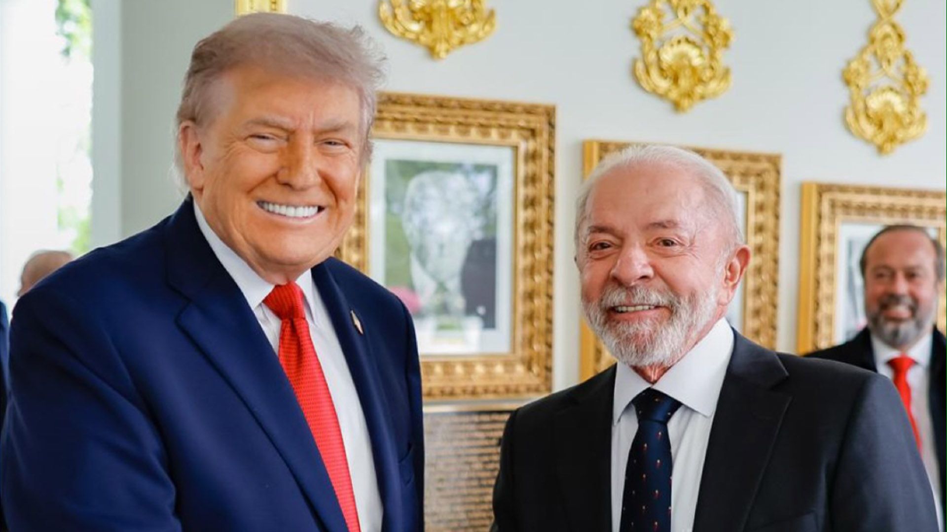 Presidente da República, Luiz Inácio Lula da Silva, durante Encontro com o Presidente dos Estados Unidos, Donald Trump.