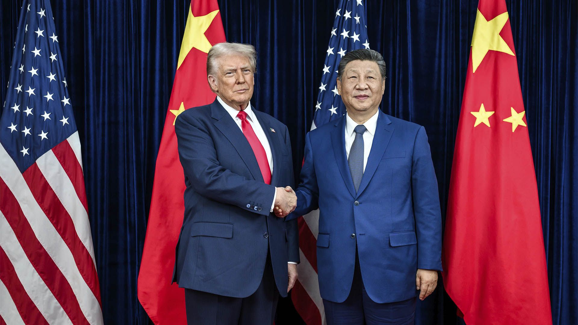 Presidente Donald Trump com o Presidente da China, Xi Jinping