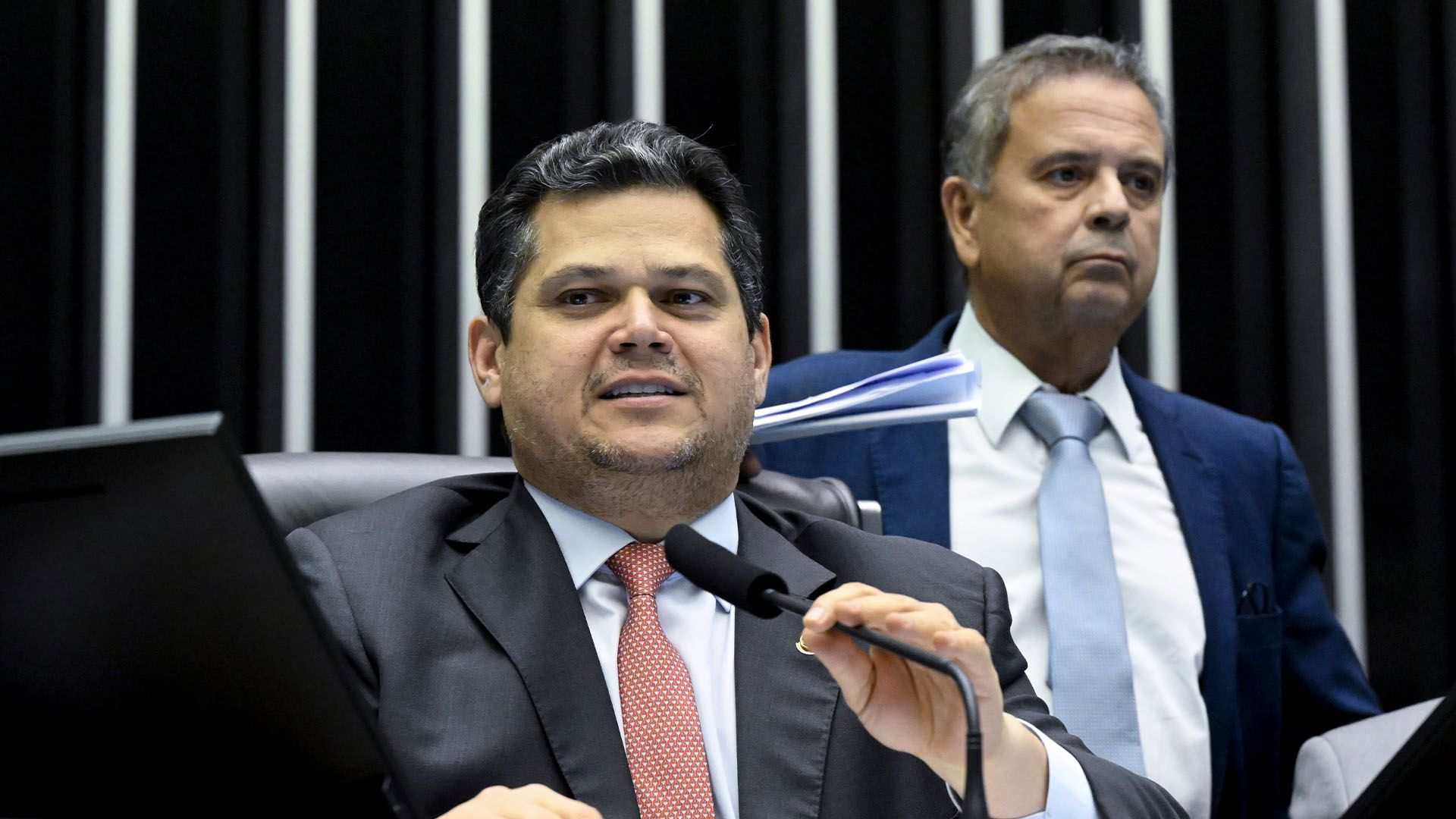 Senador Rogerio Marinho, presidente do Senado Federal, senador Davi Alcolumbre