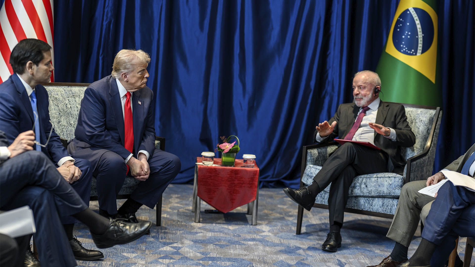 Presidente Donald Trump em reunião com Presidente do Brasil Luiz Inacio da Silva