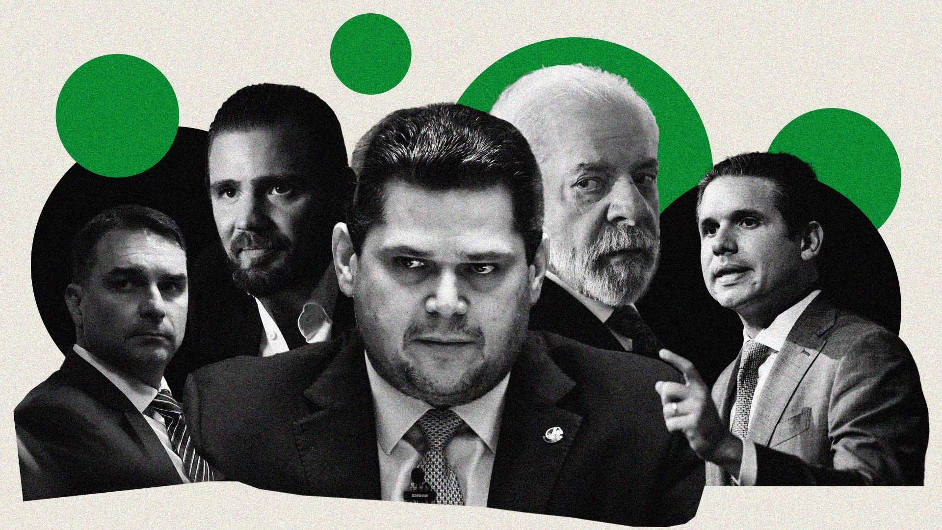 Flávio Bolsonaro, Daniel Vorcaro, Davi Alcolumbre, Lula, Hugo Motta