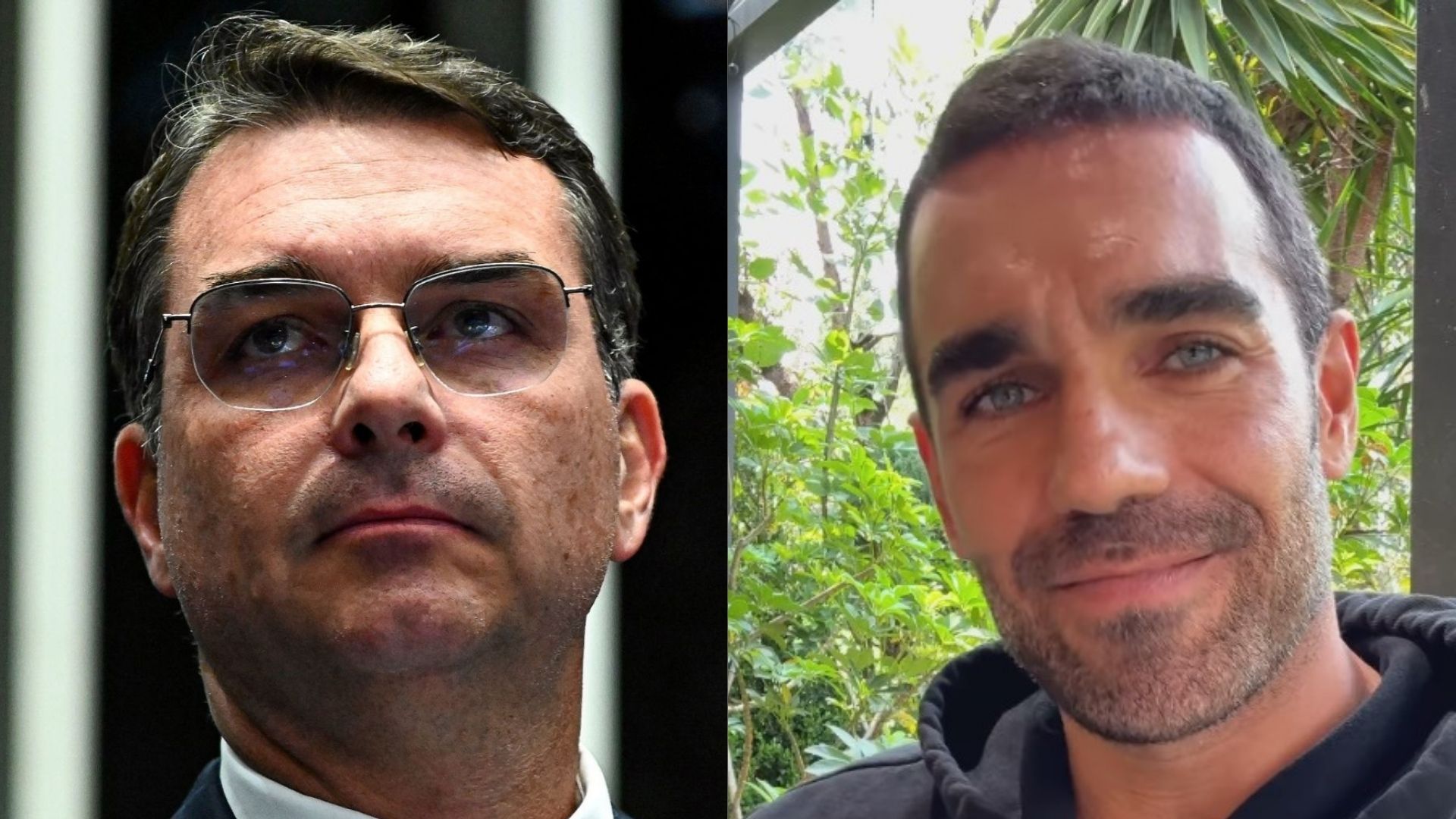 Flávio Bolsonaro e Marcus Ornellas